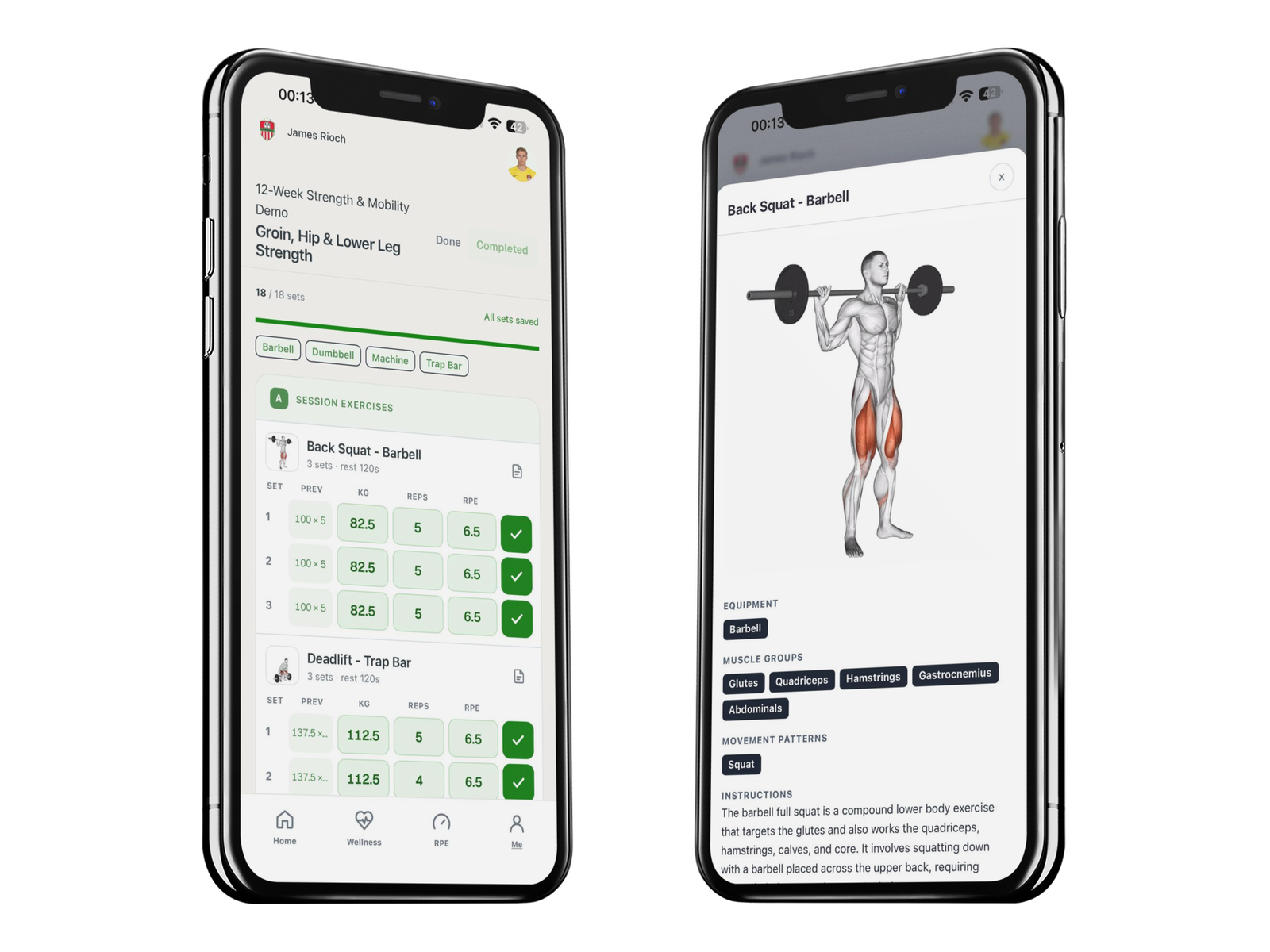 Workout Builder sessions on the Athlete App